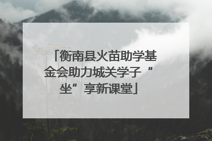 衡南县火苗助学基金会助力城关学子“坐”享新课堂
